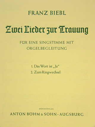 2 Lieder Zur Trauung