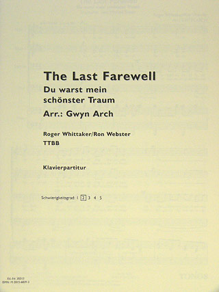 The Last Farewell (du Warst Mein Schoenster Traum)