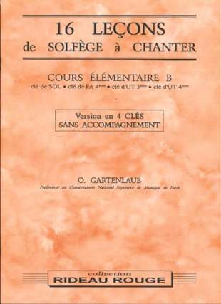16 Lecons De Solfege A Chanter Cours Elementaire B
