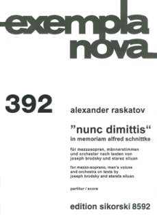 Nunc Dimittis - In Memoriam Alfred Schnittke