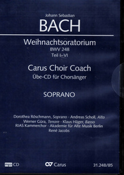 Weihnachtsoratorium BWV 248 Teil 1-6 Übe - CD