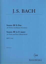 Sonate 3 E - Dur BWV 1016
