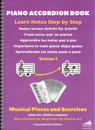 Piano Accordion book Vol. 1: Musical Pieces and Exercices