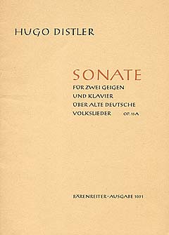 Sonate Ueber Alte Deutsche Volkslieder Op 15a