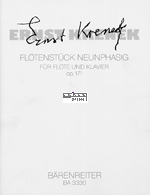 Floetenstueck Neunphasig Op 17