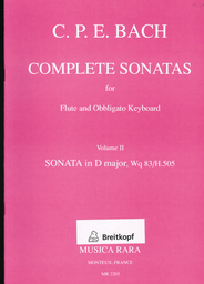 Sonate D - Dur Wq 83 H 505