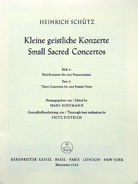 Kleine Geistliche Konzerte 2