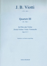 Quartett Op 22/3 Es - Dur