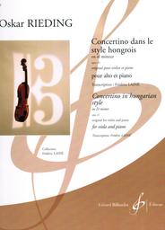 Concertino Im Ungarischen Stil D - Moll Op 21