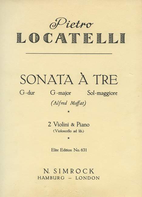 Sonata A Tre G - Dur