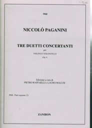 3 Duetti Concertanti Op 1