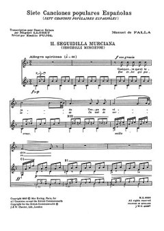 Seguidilla Murciana (7 Canciones Populares Espanolas 2)