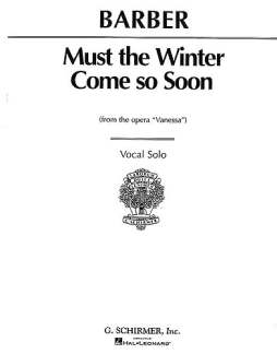 Must Winter Come So Soon (vanessa)