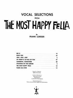 Most Happy Fella - Vocal Selctions