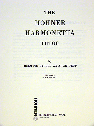 The Hohner Harmonetta Tutor