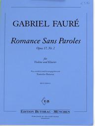 Romance Sans Paroles Op 17/2