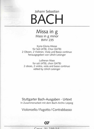 Messe G - Moll Bwv 235 - Kyrie Gloria Messe