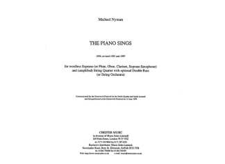 The Piano Sings
