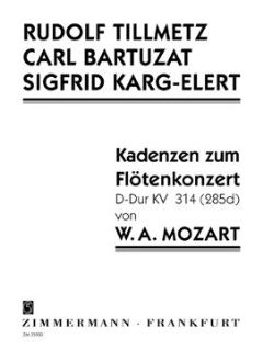 Kadenzen Zu Konzert D - Dur Kv 314 (285d)