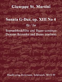 Sonate G - Dur Op 13/4