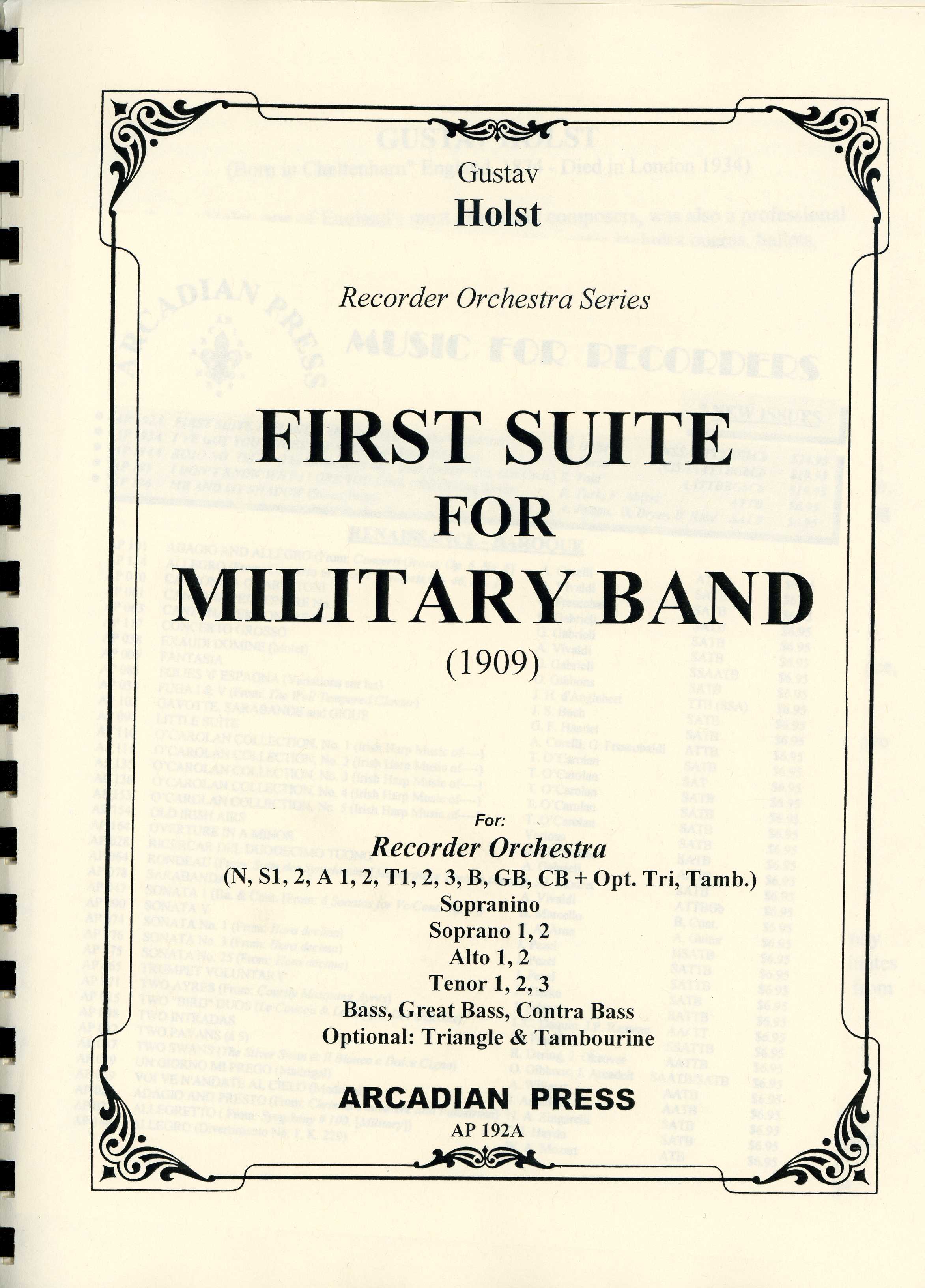 First Suite For Military Band