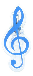 Noten Clip Violinschlüssel Blau