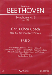 Ode an die Freude (Aus Sinfonie 9 Op 125) Übe - CD für Chorsänger