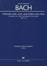 Kantate 136 Erforsche Mich Gott und Erfahre Mein Herz BWV 136