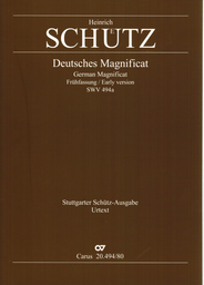 Deutsches Magnificat Swv 494a (fruehfassung)