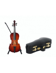 Miniatur - Cello mit Bogen und Standfuss