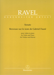 Sonate - Berceuse Sur Le Nom De Gabriel Faure