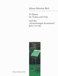 15 Duette Nach Zweistimmige Inventionen BWV 772-786