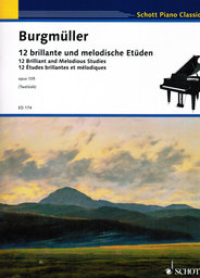 12 brillante + melodische Etüden Op 105