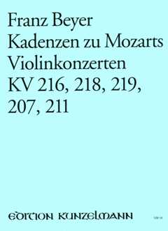 Kadenzen Zu Mozart Violin Konzerte