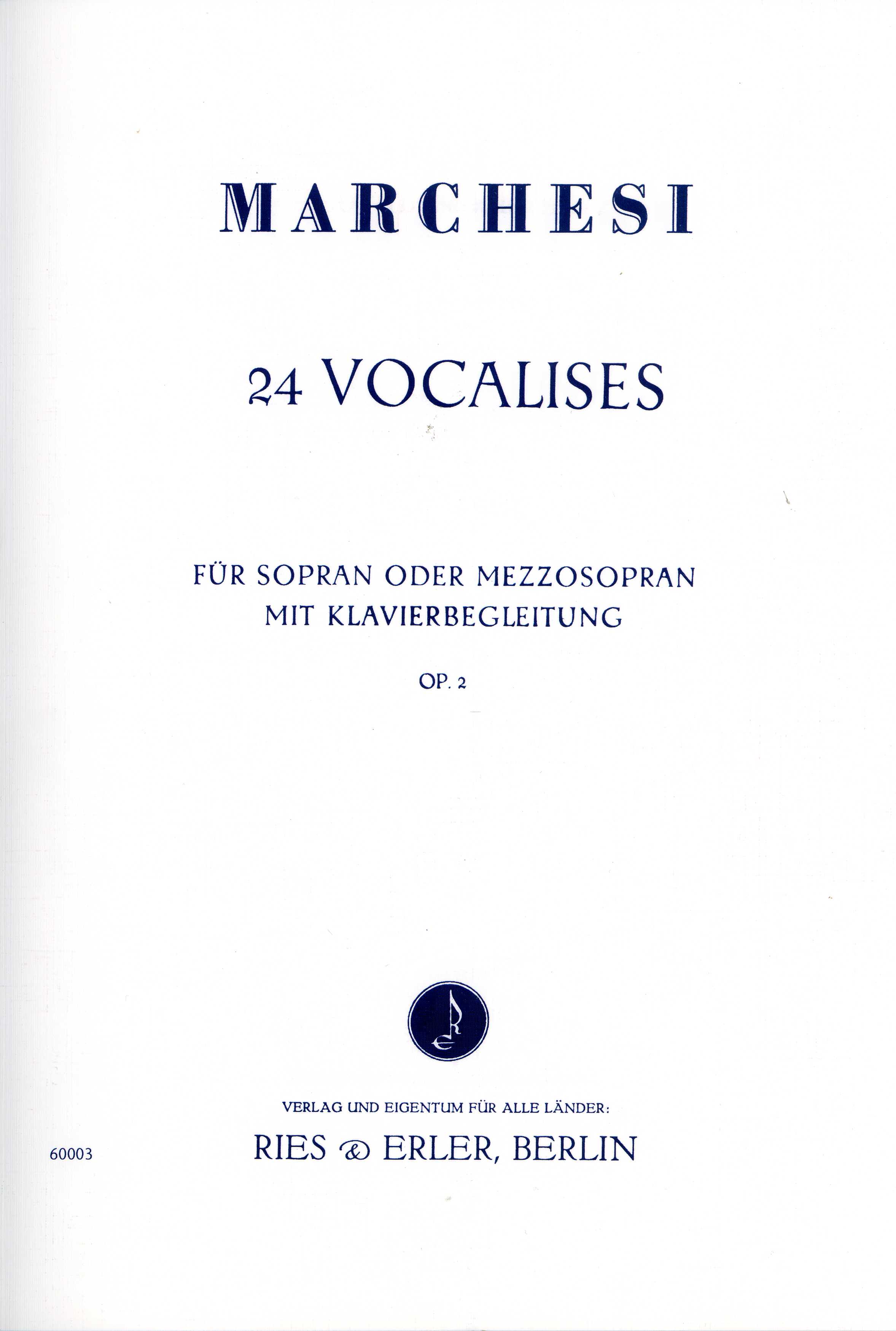 24 Vocalises Op 2
