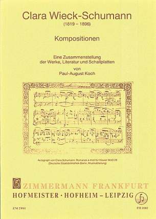 Werkverzeichnis Clara Wieck Schumann