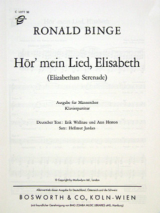 Hoer'Mein Lied Elisabeth (elisabeth Serenade)