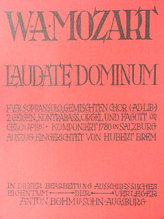 Laudate Dominum Ausgabe A KV 339