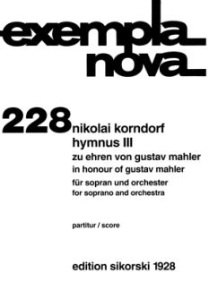 Hymnus 3 Zu Ehren Von G Mahler