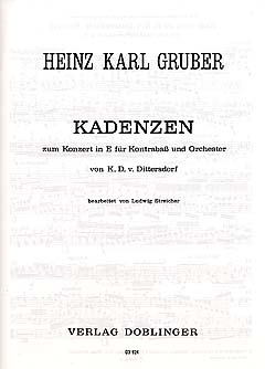 Kadenzen Zu Dittersdorf Konzert E - Dur