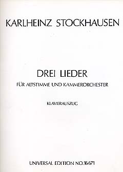 3 Lieder Fuer Alt + Kammerorchester