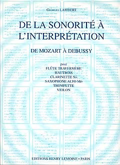 De La Sonorite A L'Interpretation De Mozart A Debussy 2