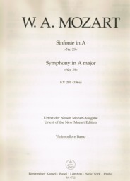 Sinfonie 29 A - Dur Kv 201 (186a)