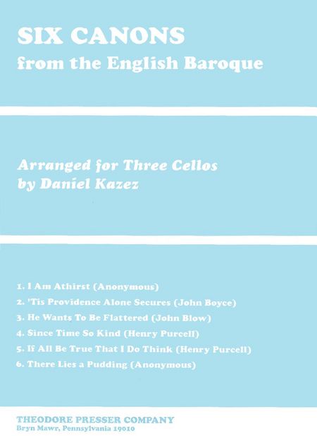 6 Canons From The English Baroque