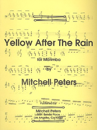 Yellow After The Rain For Marimba