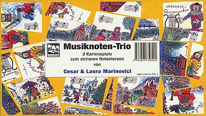 Musiknoten Trio - 3 Kartenspiele