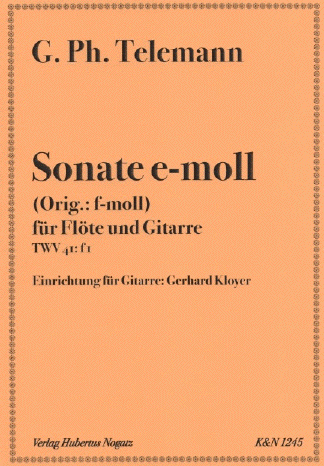 Sonate E - Moll (f - Moll) Twv 41/ F1