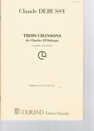 3 Chansons De Charles D'Orleans