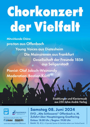 Chorkonzert der Vielfalt - Konzert zum 250-jährigen Bestehen des Musikverlags André aus Offenbach