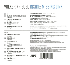 Inside:Missing Link (CD Digipak)
